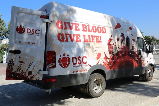 Blood drive truck